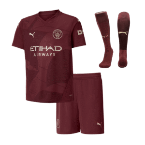 Kids Manchester City Custom Third Away Full Soccer Kits 2024-25