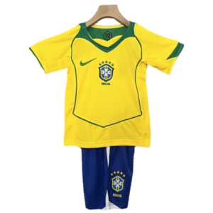 Kids Brazil World Cup Home Retro Kits 2004