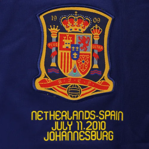 2010 Spain Nation Retro Jersey Away World Cup Final - Image 8