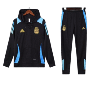 Adidas Argentina Nation 2024-25 Hooded Black Training Tracksuit Kits