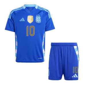 Kids Argentina MESSI #10 Custom Away Soccer Kits 2024
