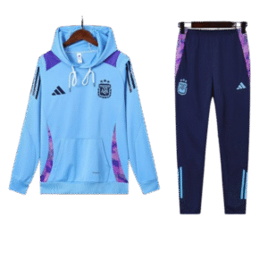 Adidas Argentina Nation 2024-25 Hooded Blue Training Tracksuit Kit