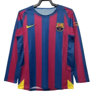 Barcelona Retro Long Sleeve UCL Edition Home Jersey 2005-06