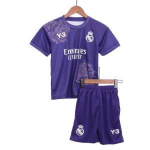 Y3 real madrid 24-25 Kids Kits Purple Children Sets Football Jersey