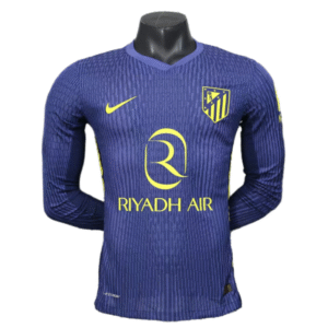 Atletico Madrid Away Shirt Soccer Jersey Long Sleeve Player Version 25-26