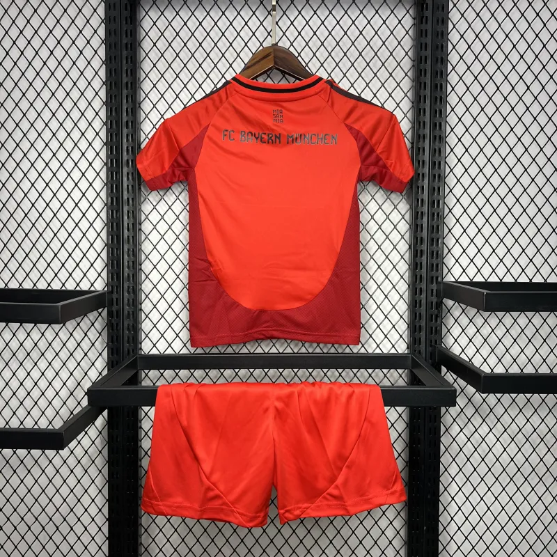 24-25 Bayern Munich Home Soccer Kids Kit Jersey+Shorts - Image 4