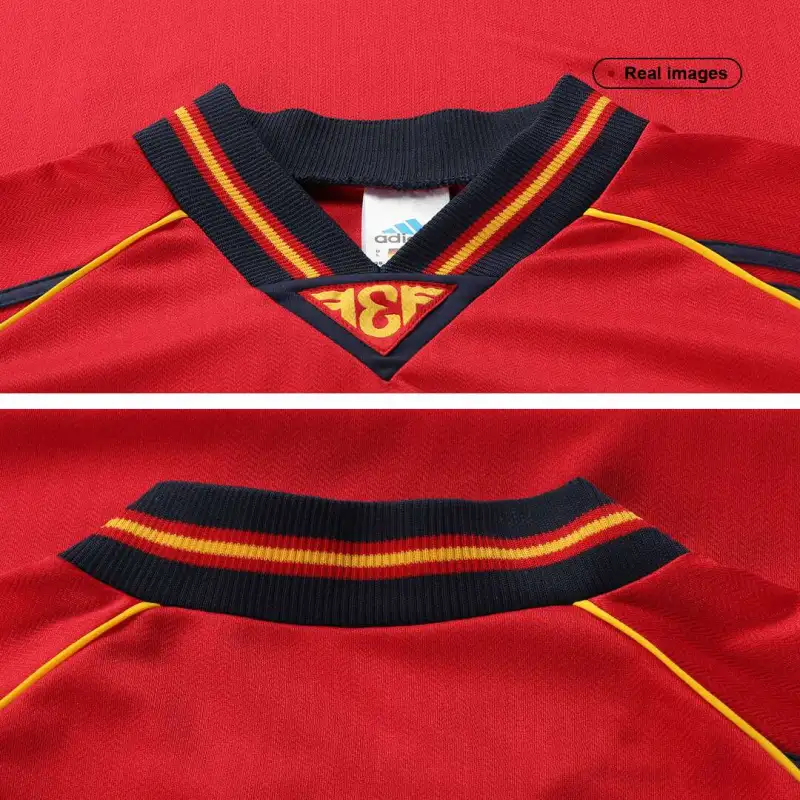1998 Spain Nation Retro Jersey Home World Cup - Image 7