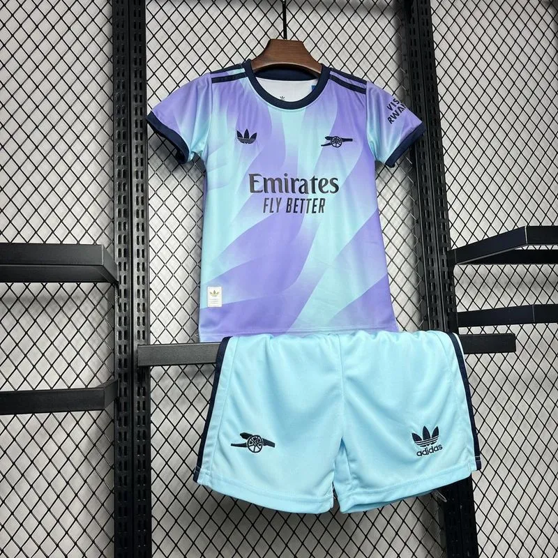 24-25 Arsenal Third Away Soccer Kids Kit Jersey+Shorts - Image 7