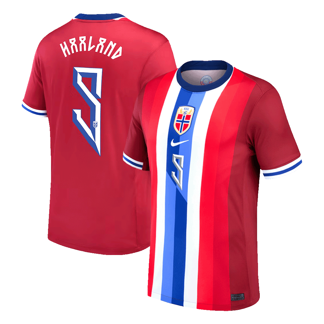 HAALAND #9 Norway Nike Soccer Jersey Home Player Version Shirt 2024