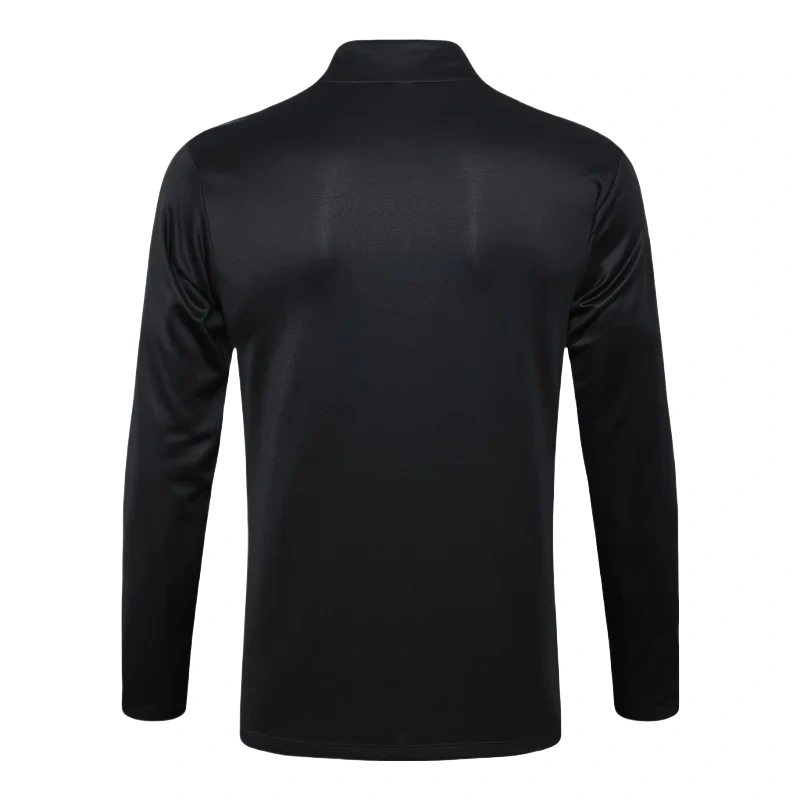 Al-Nassr Half-Pull Training Suit Black Football Shirt 24-25 - Image 3