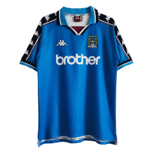 Manchester City Retro Jersey Home Soccer Shirt 1997-99