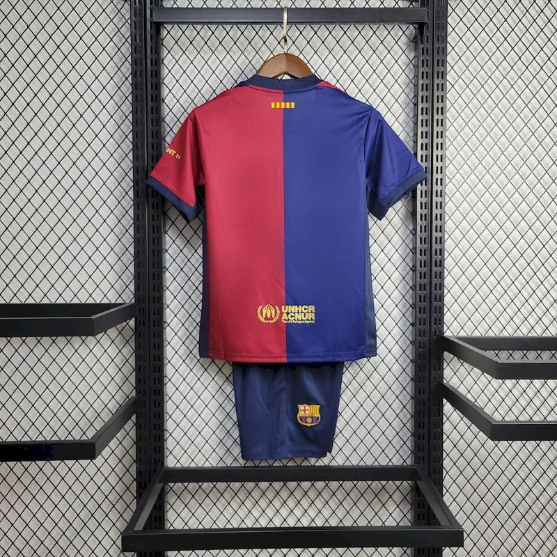 24-25 Barcelona Home COLDPLAY Edition Kids Kit Jersey+Shorts - Image 3