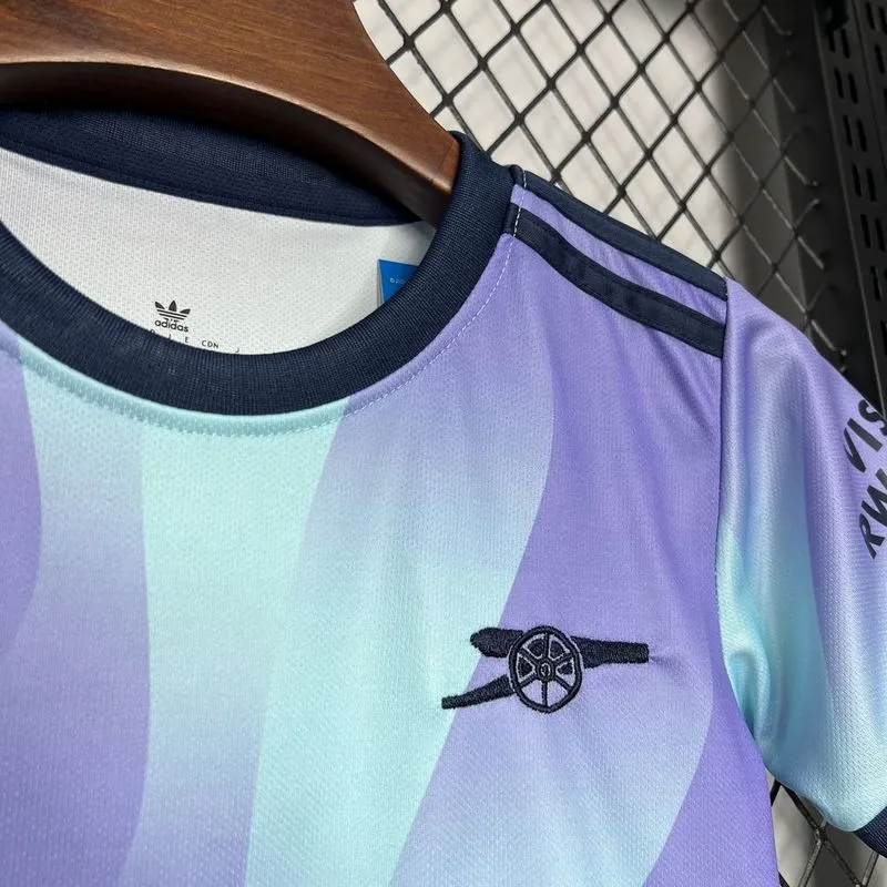 24-25 Arsenal Third Away Soccer Kids Kit Jersey+Shorts - Image 4