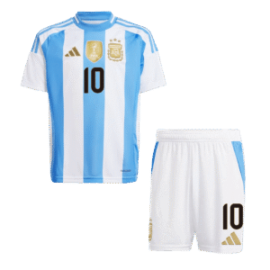 Kids Argentina MESSI #10 Custom Home Soccer Kits 2024